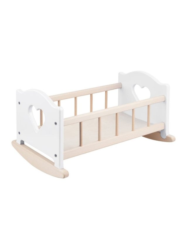 dřevěná kolébka pro panenky XL 52 cm  bílá