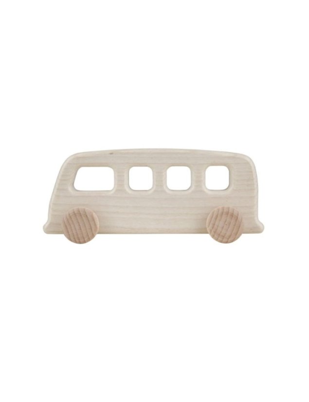 dřevěná designová hračka - autobus vintage - Barva: Bílá
