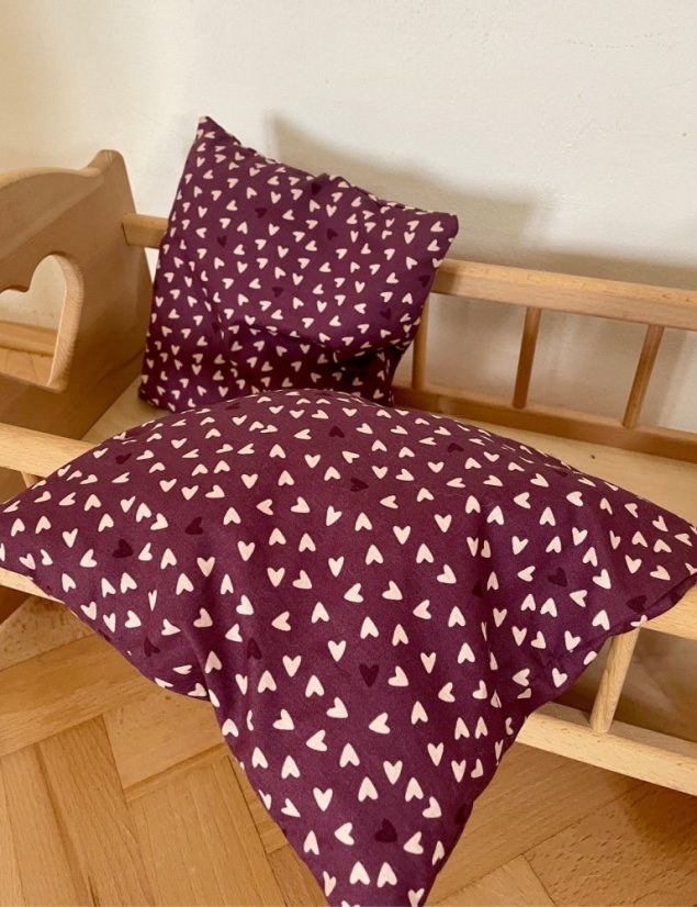 peřinky pro panenku - kolekce NĚŽNÁ - Barva: růžové mráčky