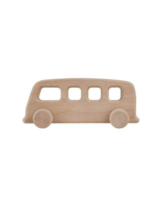 dřevěná designová hračka - autobus vintage - Barva: Natural
