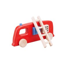 dřevěné hasičské auto