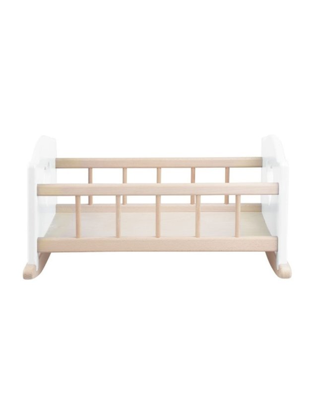 dřevěná kolébka pro panenky XL 52 cm  bílá
