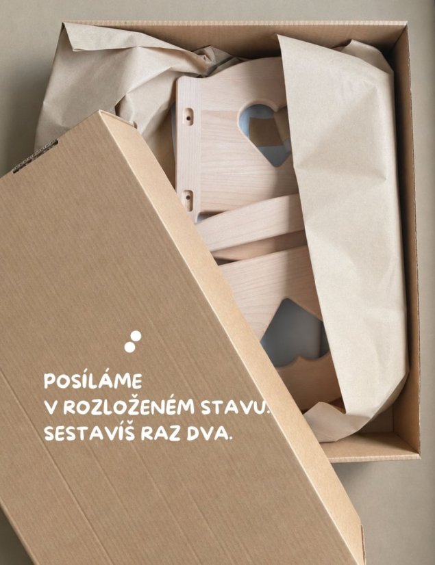 dřevěná kolébka pro panenky XL 52 cm  bílá