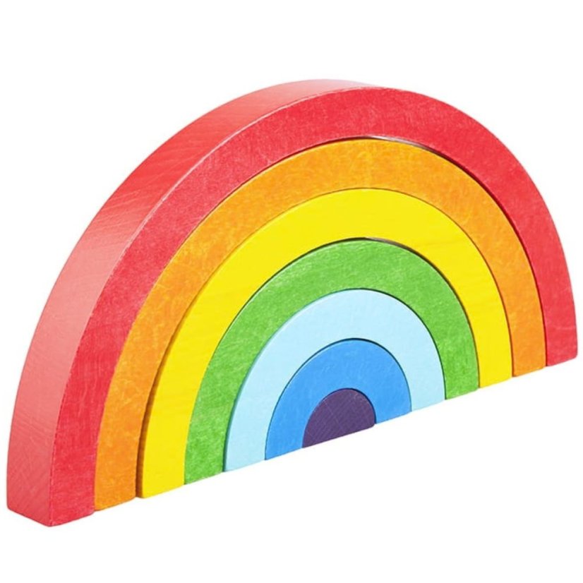 dřevěná duha montessori barevná