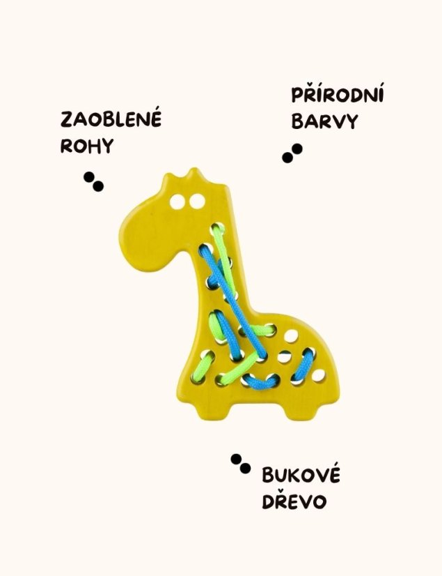 provlékačka ŽIRAFA - Barva: Zelená