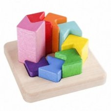 montessori dřevěná vzdělávací vkládačka a hlavolam RYBA